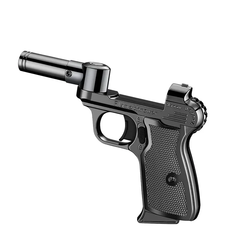 جديد في الهواء الطلق طوي ودورية نفخ ولاعة معدنية يندبروف طائرة عالية الطاقة الأزرق لهب غاز البوتان ولاعة المطبخ