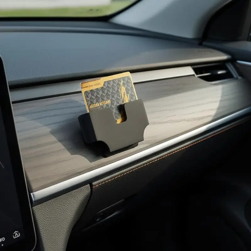 Suporte Universal para Cartões de Carro – Caixa de Armazenamento para Quebra-Sol e Frestas, Organizador Multifuncional de Bilhetes e Documentos para A