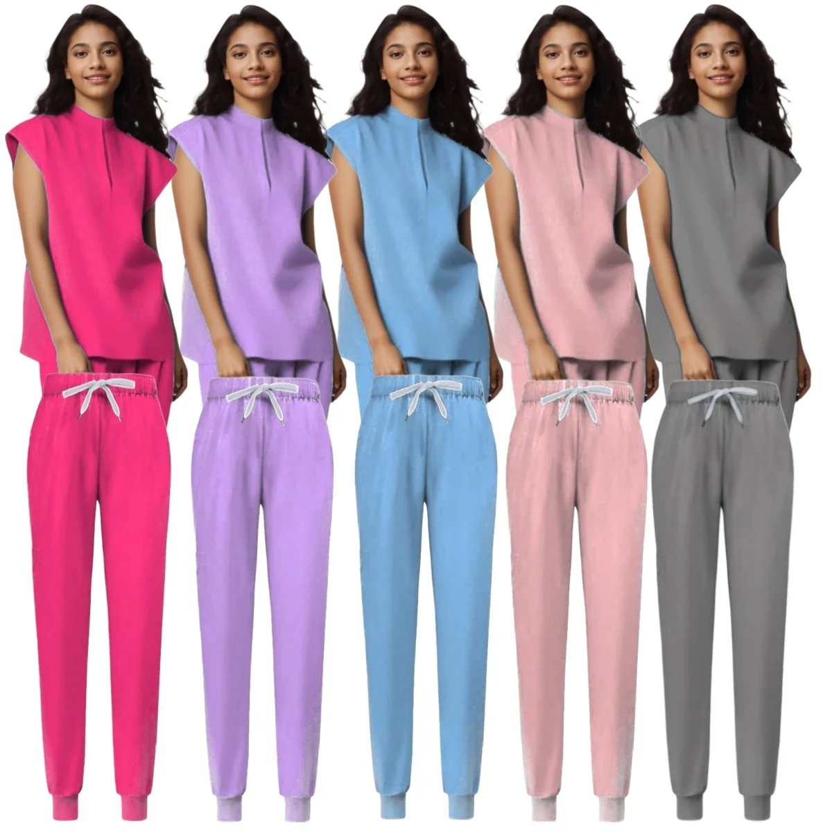 

Multicolor Unisex Short Sleeved Phary Nurse Uniform Hospital Doctor Workwear Oral Dental Surgery Uniforms Medical Scrubs Sets