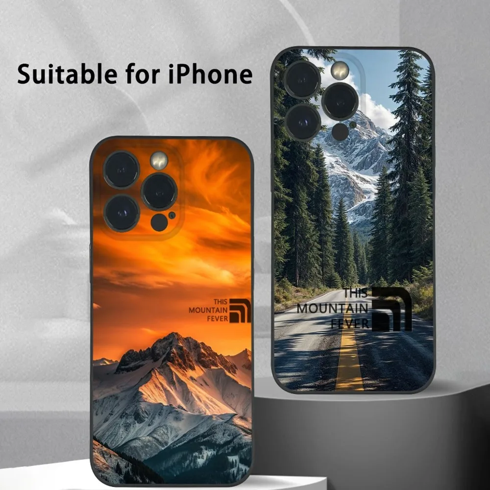 

The mountain Cool Sports Fashion Phone Case For iPhone 15 14 13 12 11 Pro Xs Max Mini XR 7 8 Plus Black Frosted Soft Shell Funda