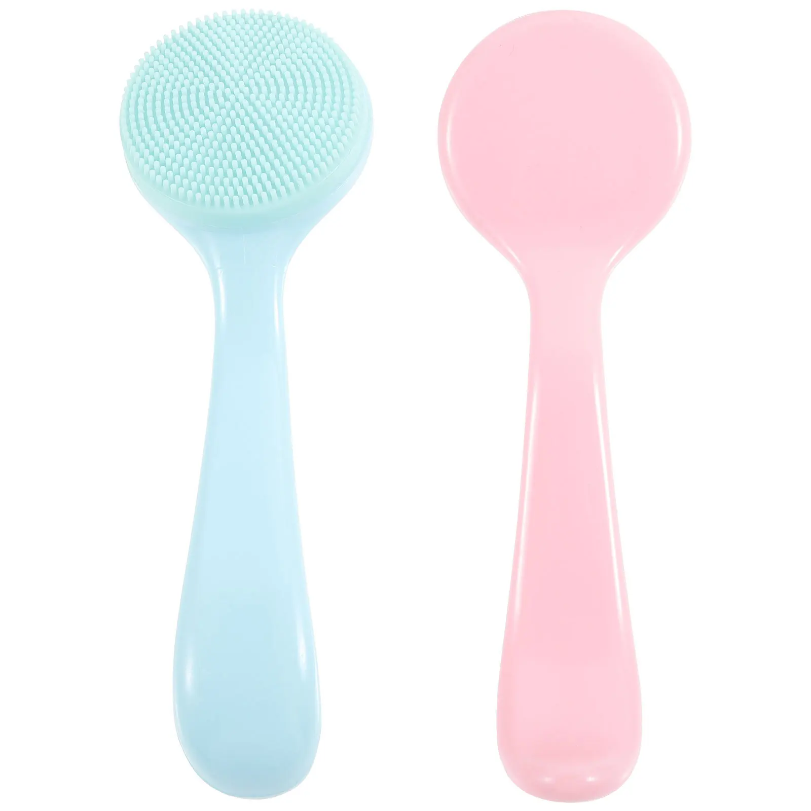 2 قطعة فرشاة تنظيف الوجه سيليكون الجلد ودية منظف الوجه لينة التقشير أداة تنظيف عميق غسل الوجه فرشاة تنظيف #5