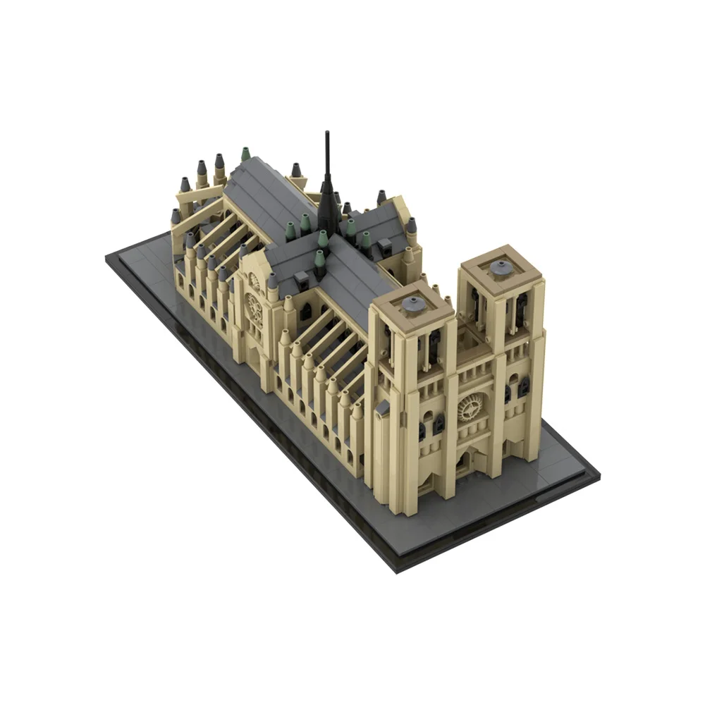 Moc notre dame catedral blocos de construção modelo frança famosa arquitetura notre dame catedral tijolos brinquedos crianças presentes aniversário