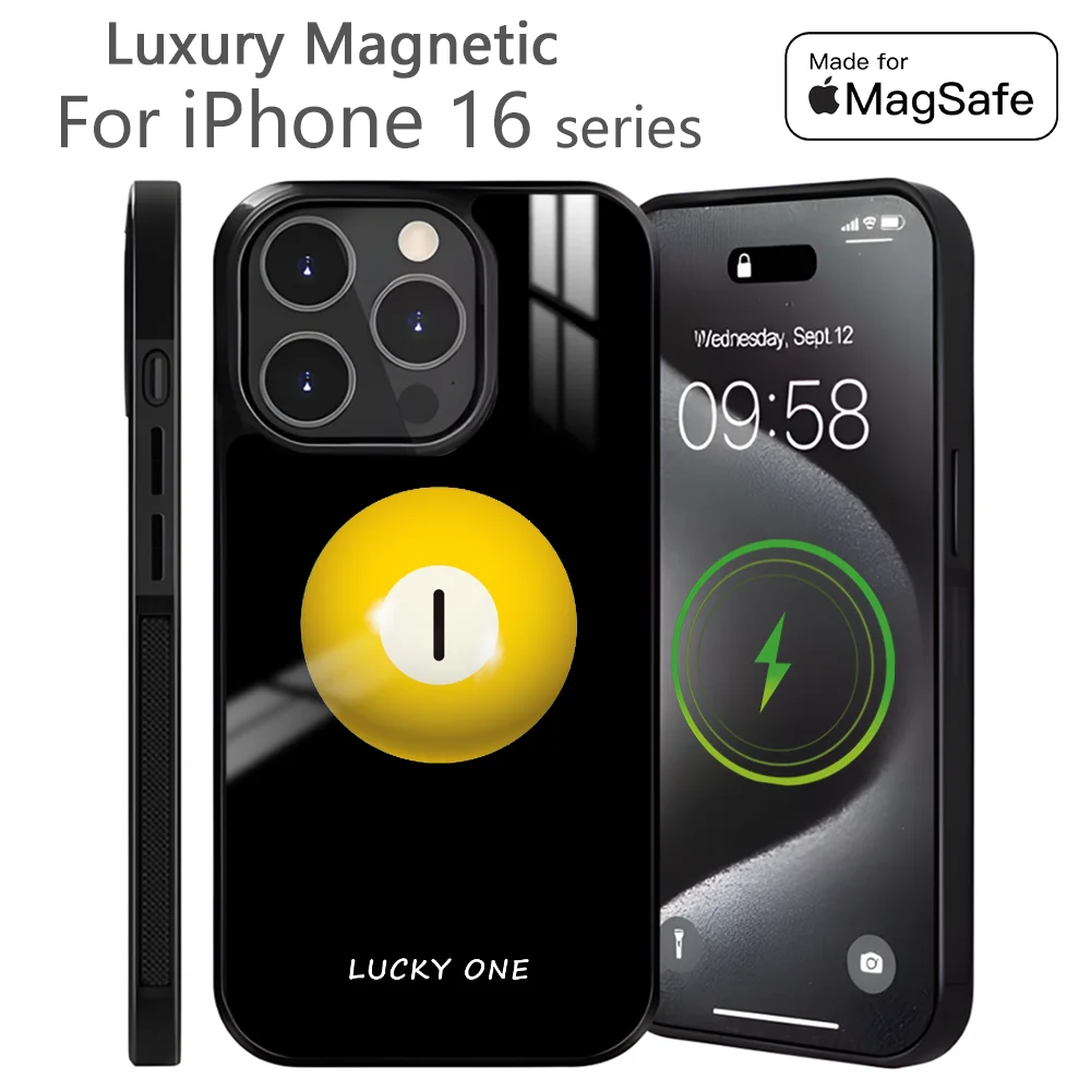 

Lucky Number Num Phone Case For iPhone 16 15 14 13 Pro Max Plus Mini Magnetic Magsafe Wireless Charging Cover