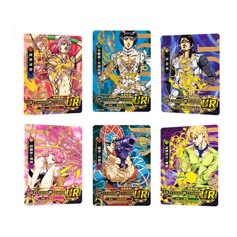 Anime japonês Jojo Bizarre Adventure Character Card Collection, Caixa de Cartas Raras, Cartão de Colecionáveis para Crianças, Presentes Infantis,