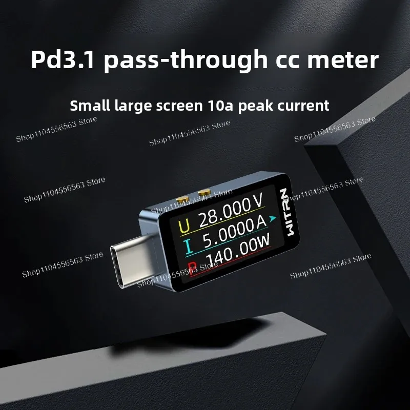 USB Tester PD3.1 Type-C Voltmeter Ammeter | 28V Color Screen Digital Multimeter, MacBook, Fast Chargers | WITRN CC1