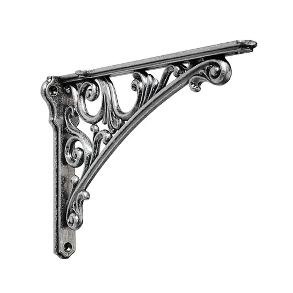 Decorative Victorian Ornate Shelf Bracket 10'' Heavy Duty Vintage Hardware 4-Pack Zinc Alloy Antique Pewter Easy Install 11