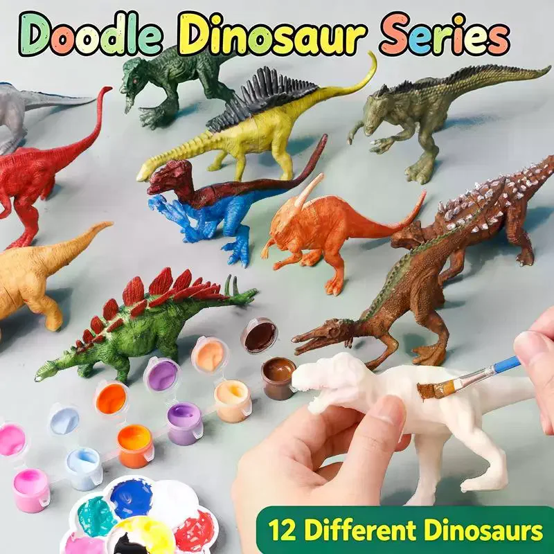 Dinosaur White Embryo Toy Set 1 DIY Paintable Animal Model for Kids Hands On Art Early Education Family Craft ProjectHot Sale view 3