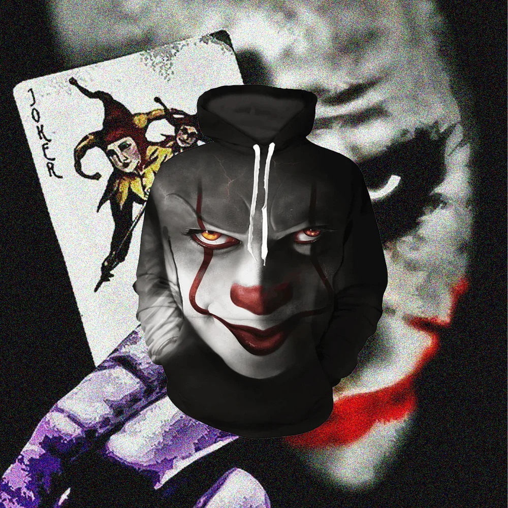 

New Arrival Personality Hoodies Horror Movies 3D Printed Pullover Men Women Casual Oversized Hooded Sweatshirts Cool Hoodie