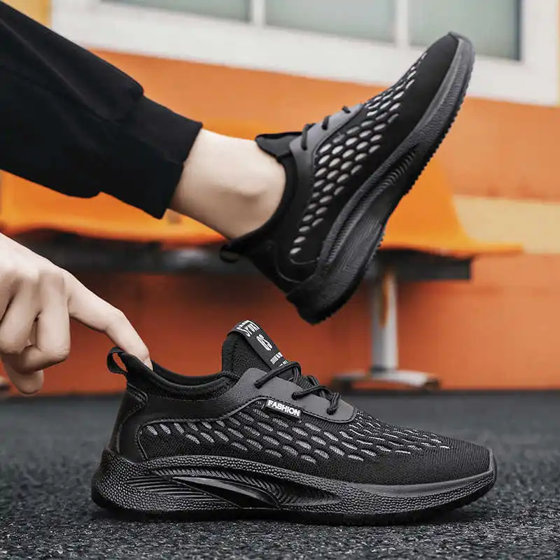 Demi-season Thick Bottom Trainers For Mens Woven Casual Shoes Men Sneakers Men's Luxury Sports Shouse Type Shooes Sepatu
