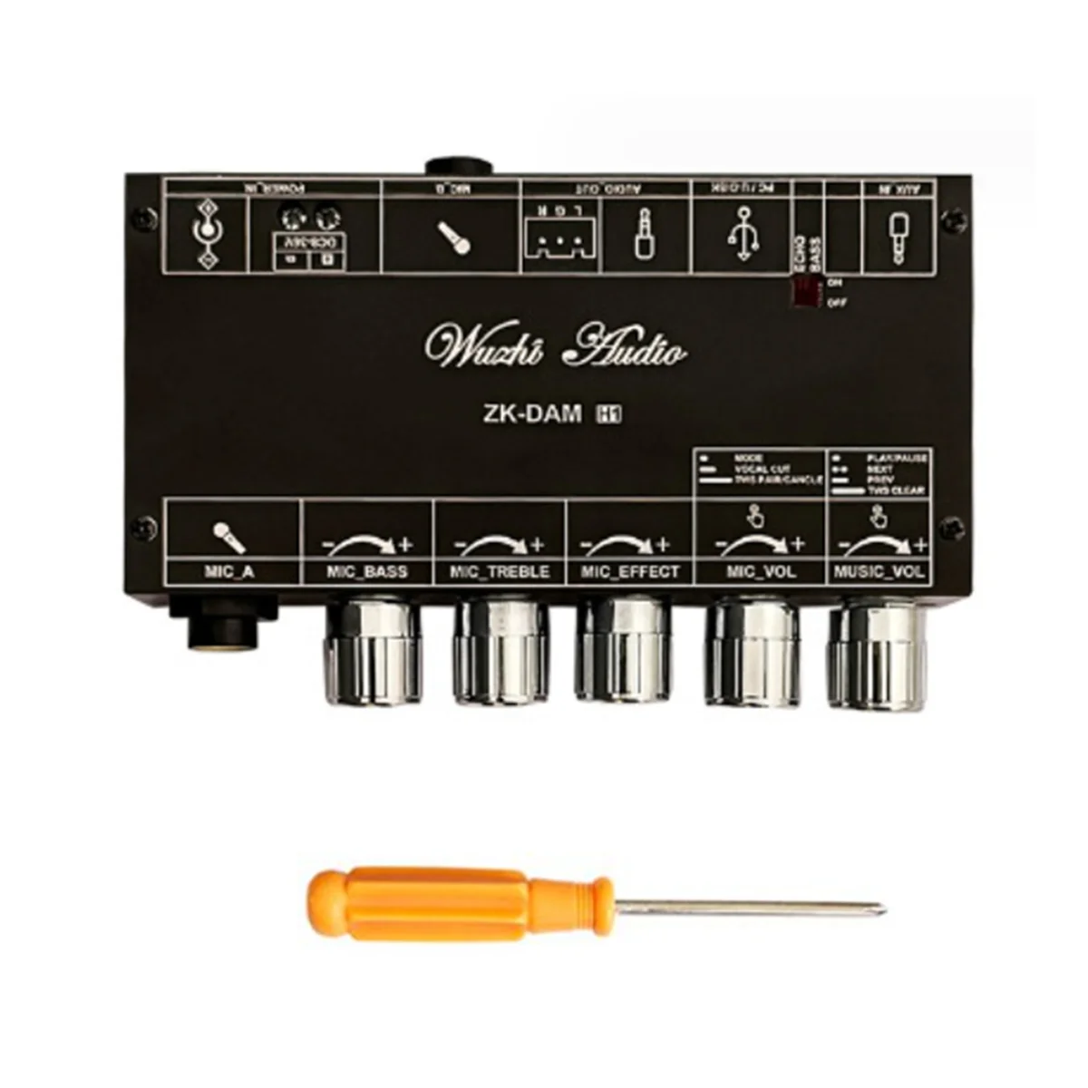 Placa preamplificadora de micrófono DAM H1, placa de reverberación de Karaoke Digital TWS con amplificador de decodificación Bluetooth DC