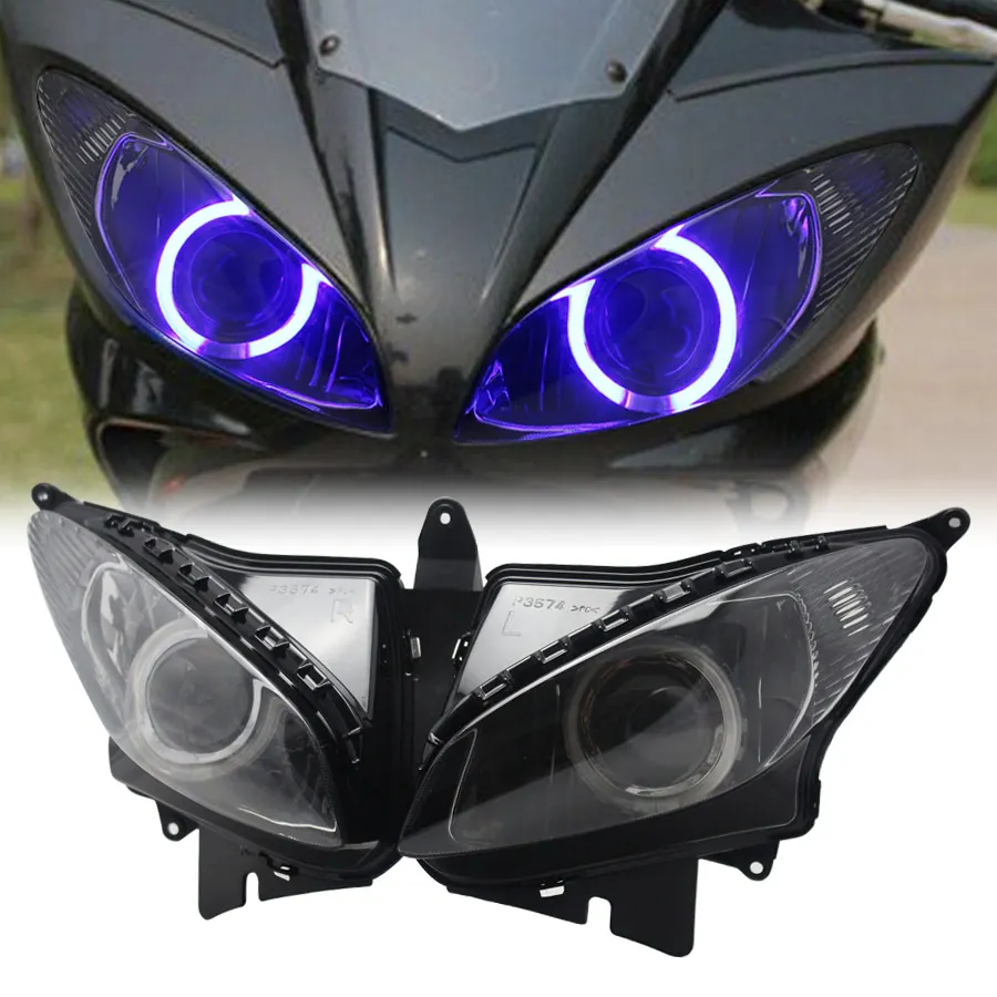 

Motorcycle Headlight Projector HID Bi-Xenon Headlight Assembly For YAMAHA FZ6S 2003-2009 Head Light Lamps faros led para motos