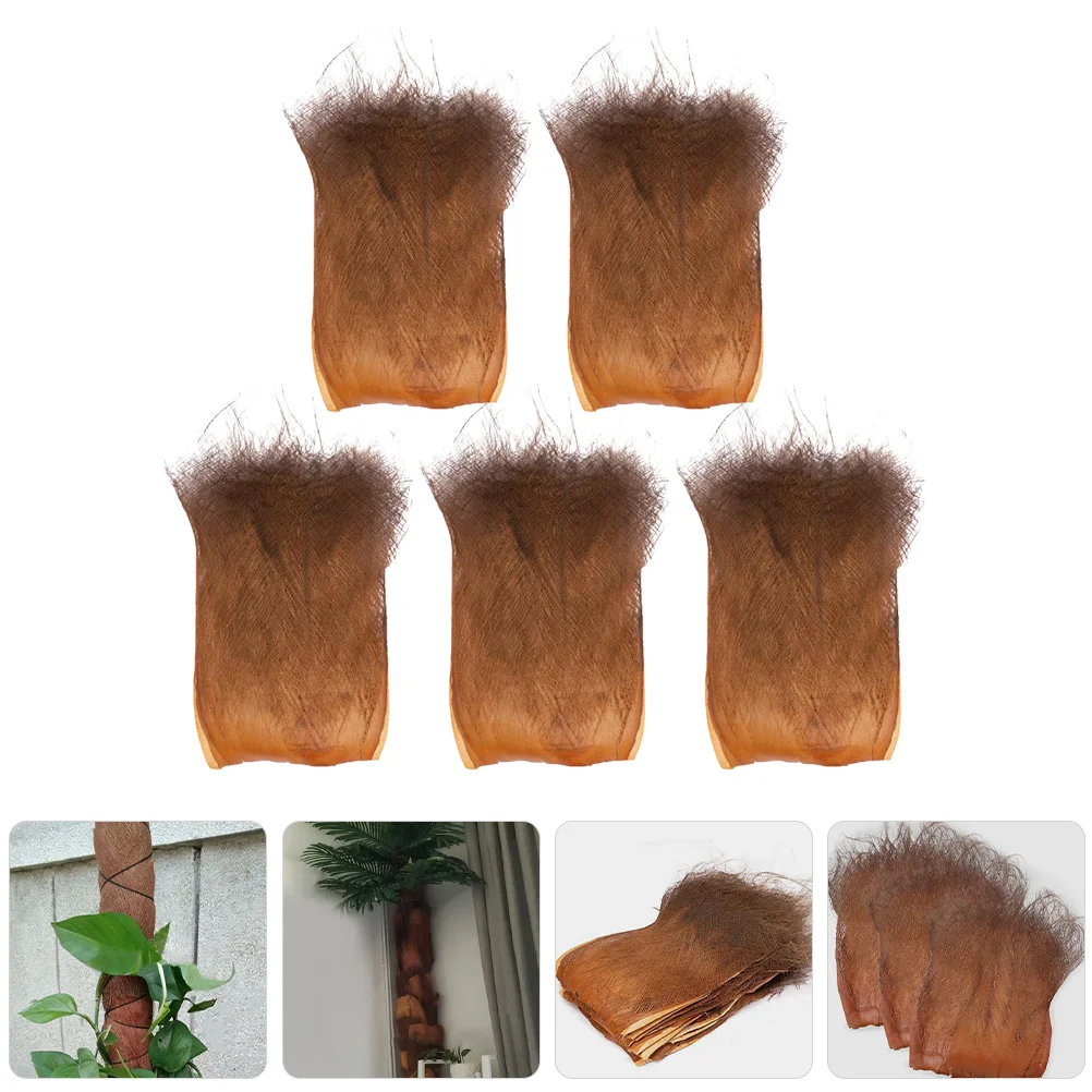 

5 Sheets Animal Palm Bark Tank Background Decorative Plant Tree Backdrop Desktop Garden Barks