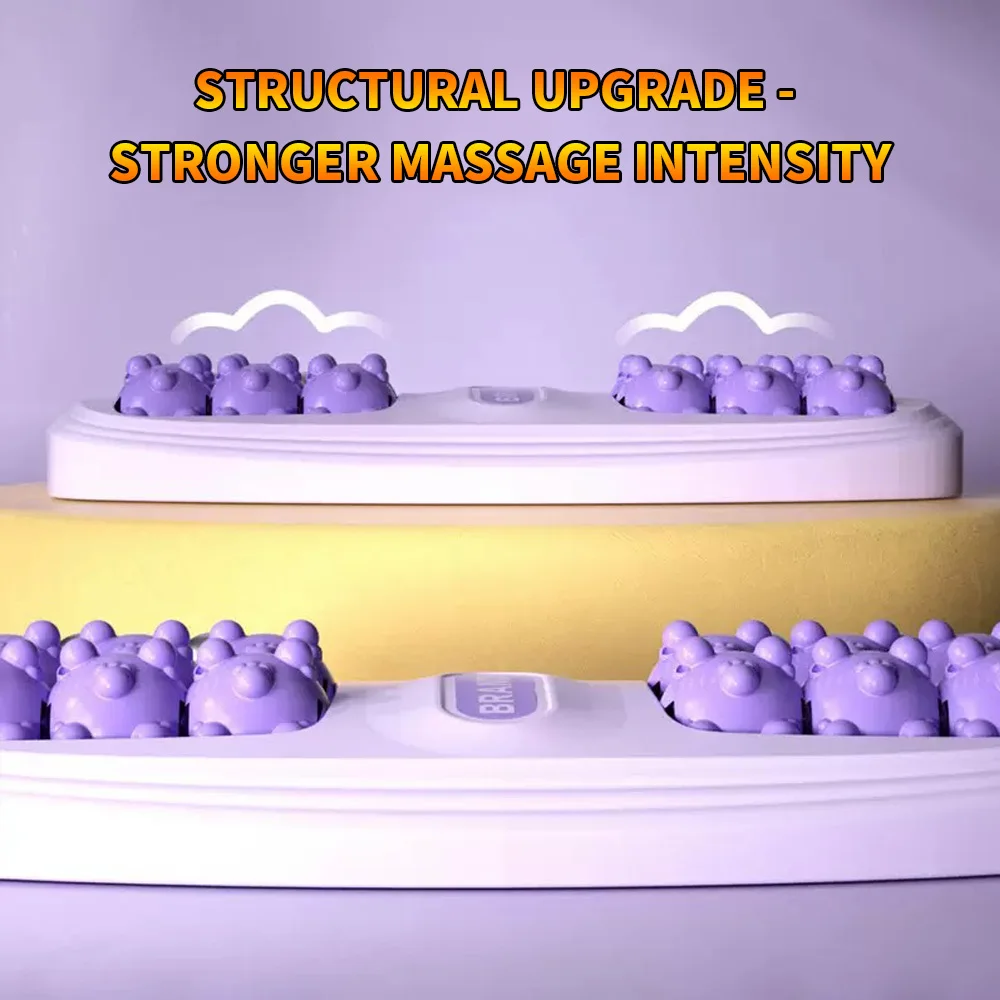 مدلك قدم مع 4 صفوف من بكرات، الضغط الإبري للاسترخاء، تخفيف التهاب اللفافة الأخمصية، تخفيف الألم من عظم الكعب #3