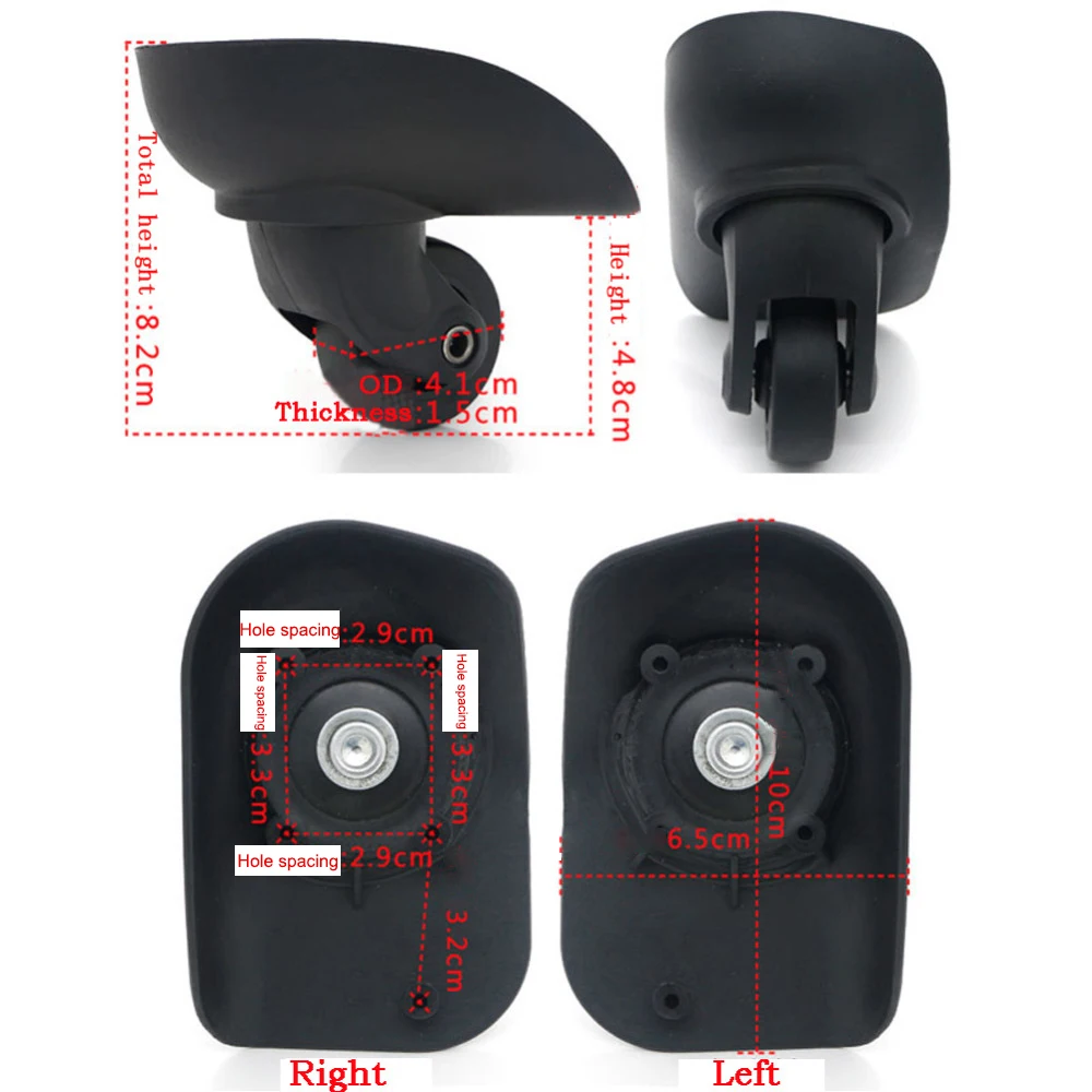 Universal Swivel Suitcase Luggage Casters Wheels Repair Replacement for Trolley Case Wheel Suitcase Caster Accessories ST0069