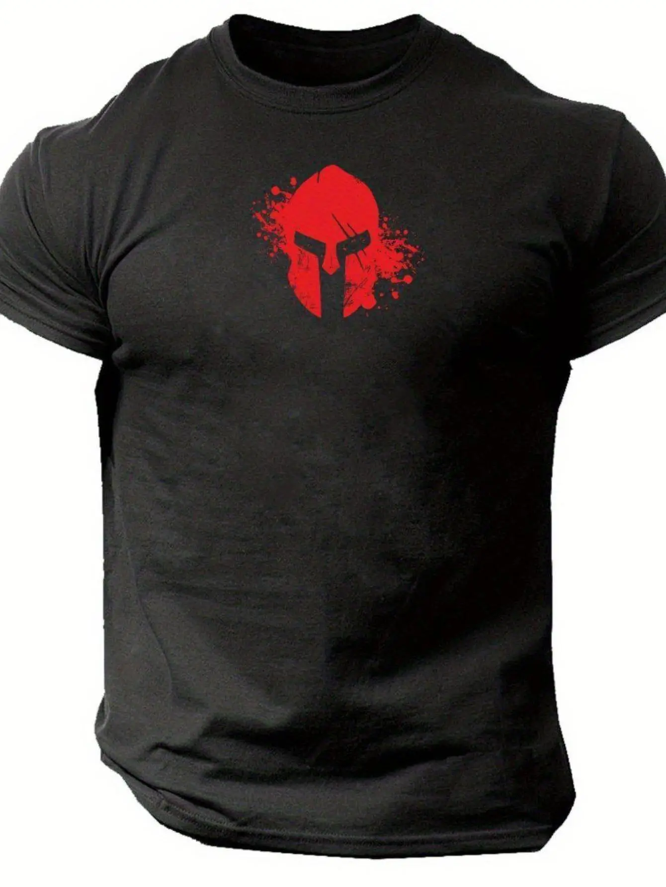 

Spartan Helmet Ancient Greek Warrior Gym Fitness Training T-Shirt 100% Cotton O-Neck Short Sleeve Summer Casual Mens T-shirt