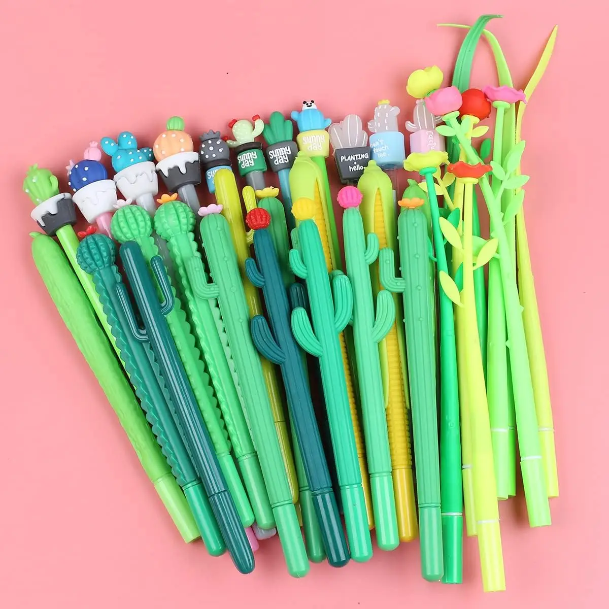 36 Pcs Novelty Cactus Gel Pens Set Kawaii Ball Pen Creative School Office Supplies Gift Children Adult Youth Wedding Stationery