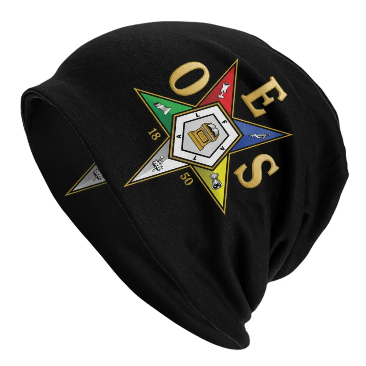 Custom OES Emblem Order Of The Eastern Star Bonnet Hats Street Knitted Hat Men Women Autumn Winter Warm Skullies Beanies Caps