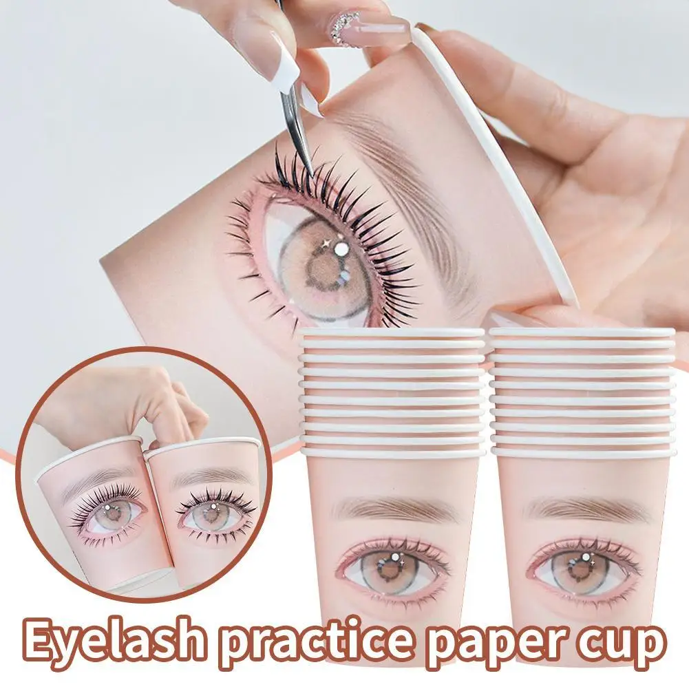 

Накладные ресницы, бумажный стакан для практики обучения, для начинающих, для обучения, для практических упражнений, для макияжа