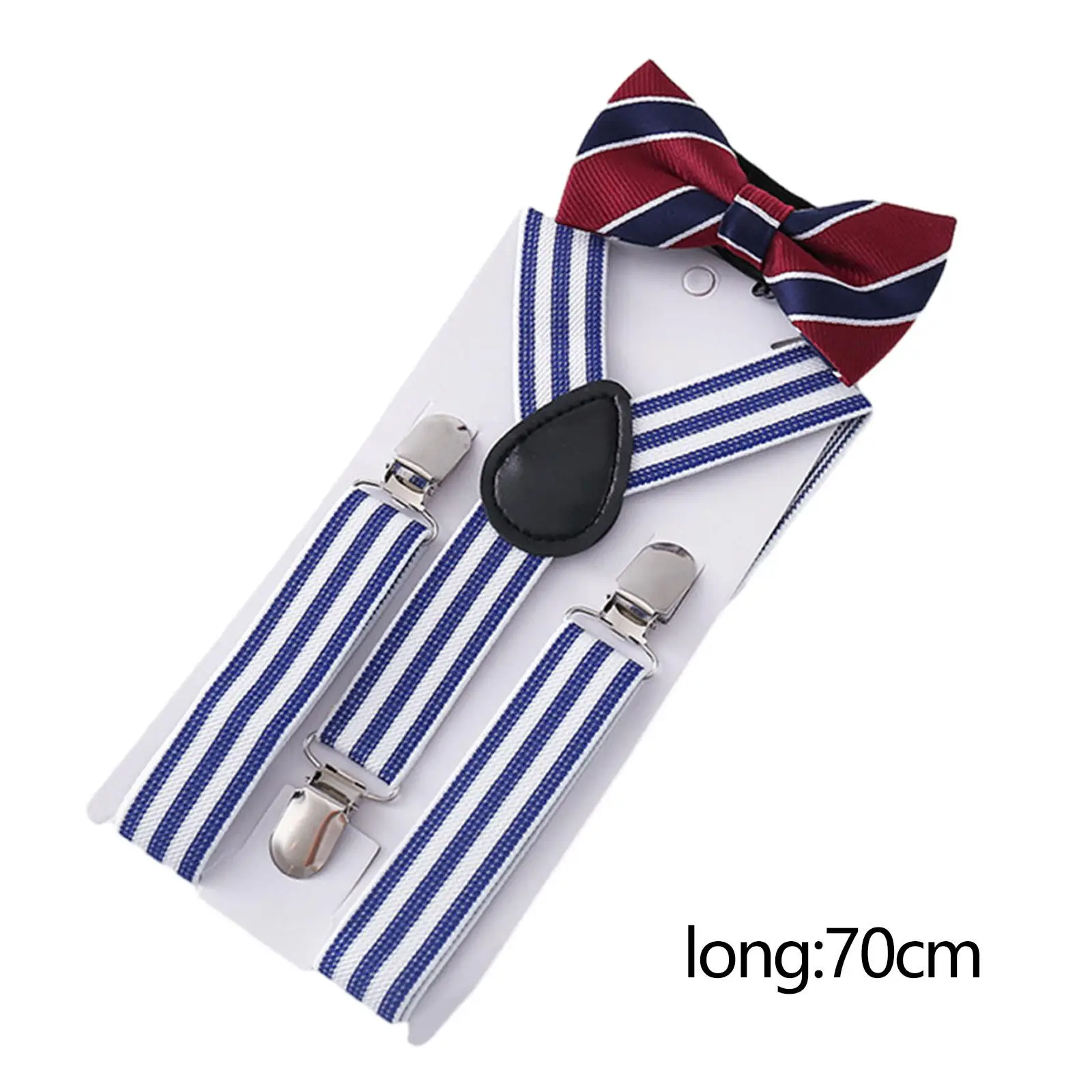 Set di papillon per bretelle per bambini, bretelle regolabili a forma di Y per jeans da ballo