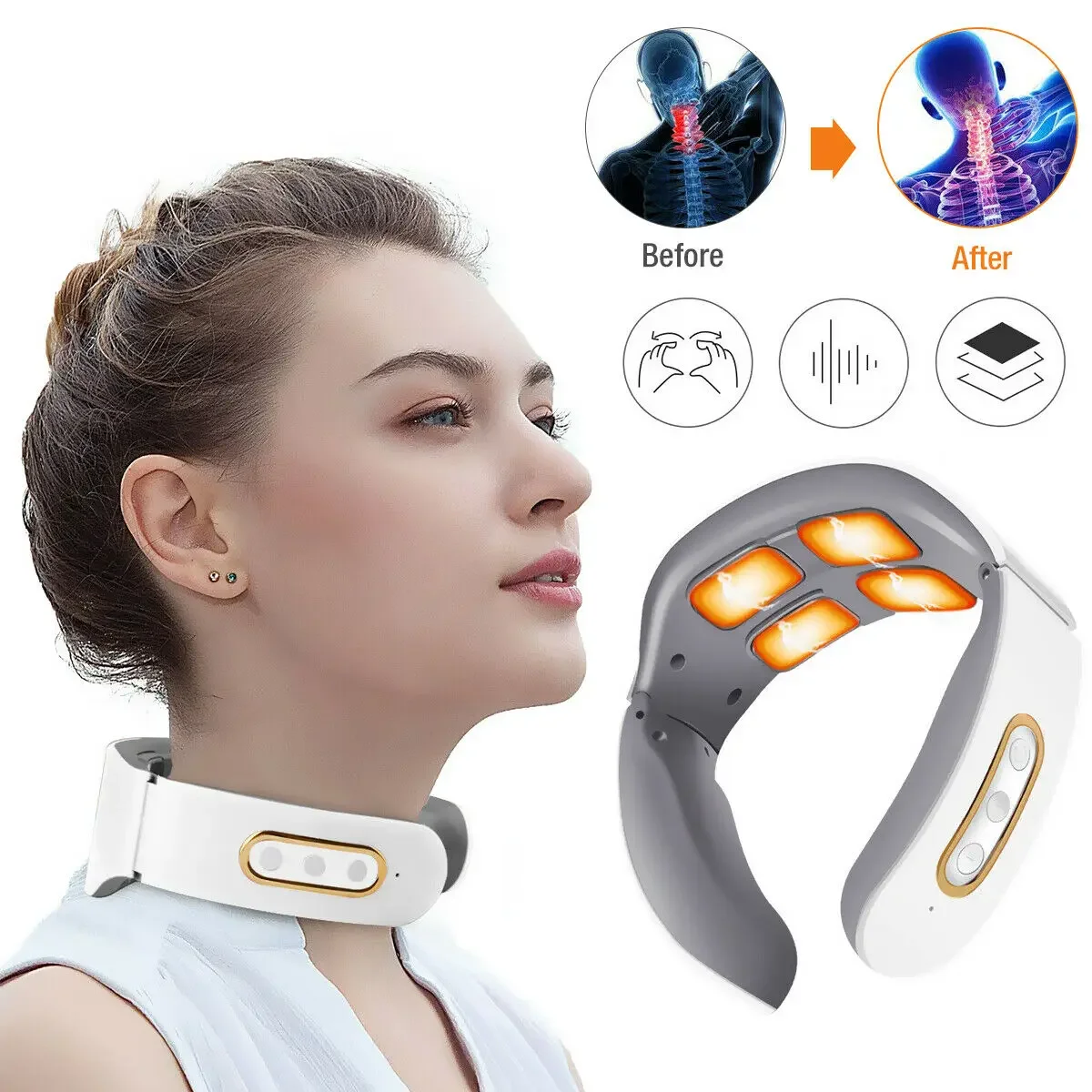 Intelligent cervical massager, neck massager, multifunctional spinal and shoulder-neck heating device equipos de fisioterapia