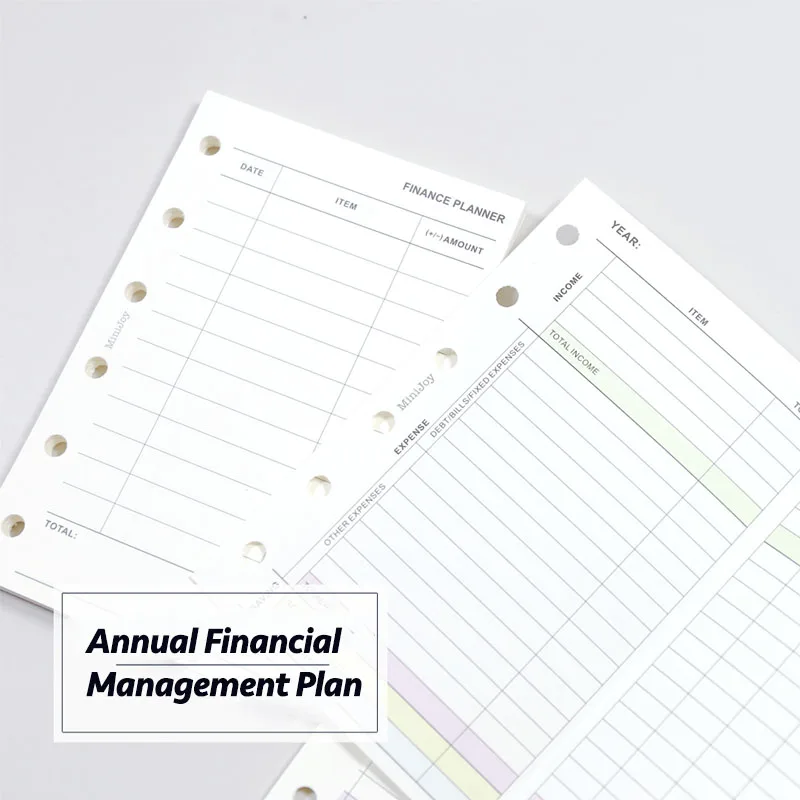 Fromthenon A6 A7 Annual Financial Management Plan Basic Bookkeeping Activity Page Replacement Core Writing Record Supplies