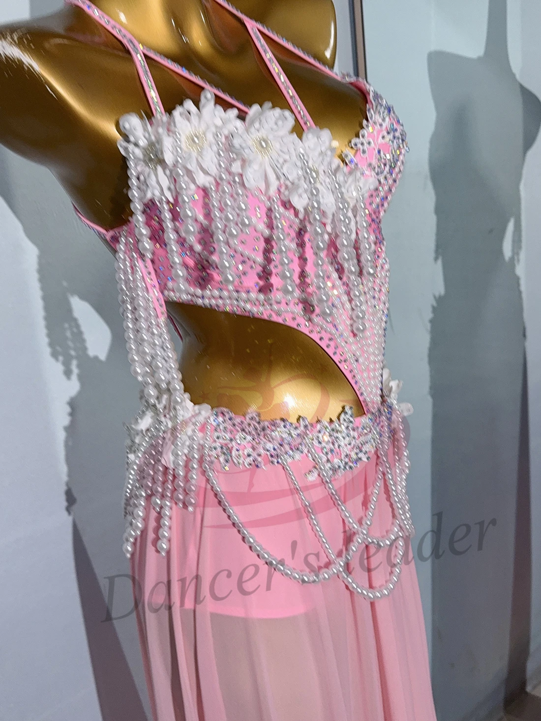 ชุดเต้นรําท้อง, ที่กําหนดเองระดับไฮเอนด์, สายมุกใหญ่, แทงโก้, หญิงผู้ใหญ่, เวทีเด็ก, เสื้อผ้ามืออาชีพ