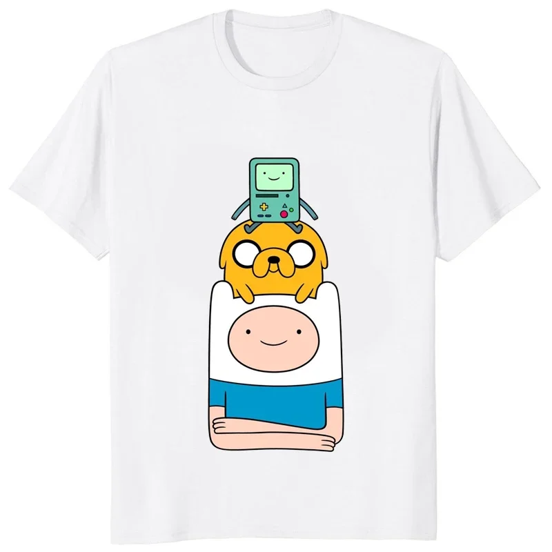 Vendita calda Adventure Time stampato Cartoon Man t-shirt sciolto moda Casual Streetwear donna top Harajuku Y2k Otaku