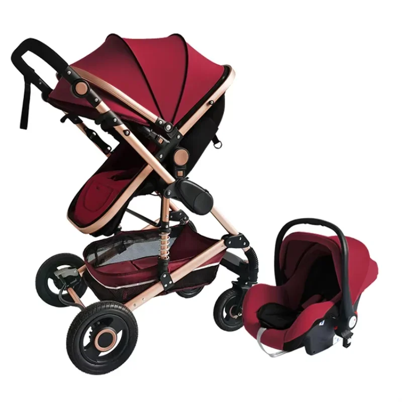 

Children's Folding Baby Stroller Portable Newborn Baby Stroller 3 In 1 Baby Strollers