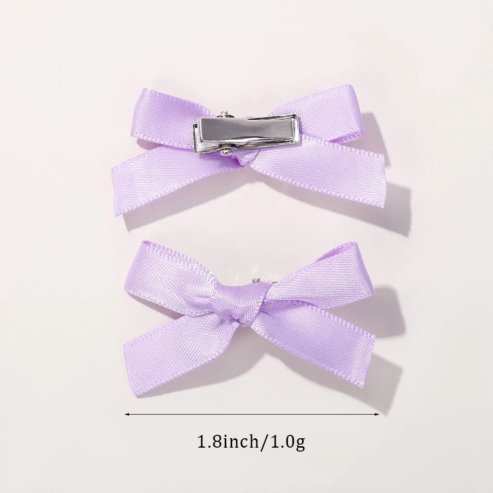  10 Stück Mädchen-Haarschleifen Mini-Haarspangen Metall-Haarnadeln Kopfschmuck Handgemachte Bandschleifen-Clips Modische Haaraccessoires – Detail 7