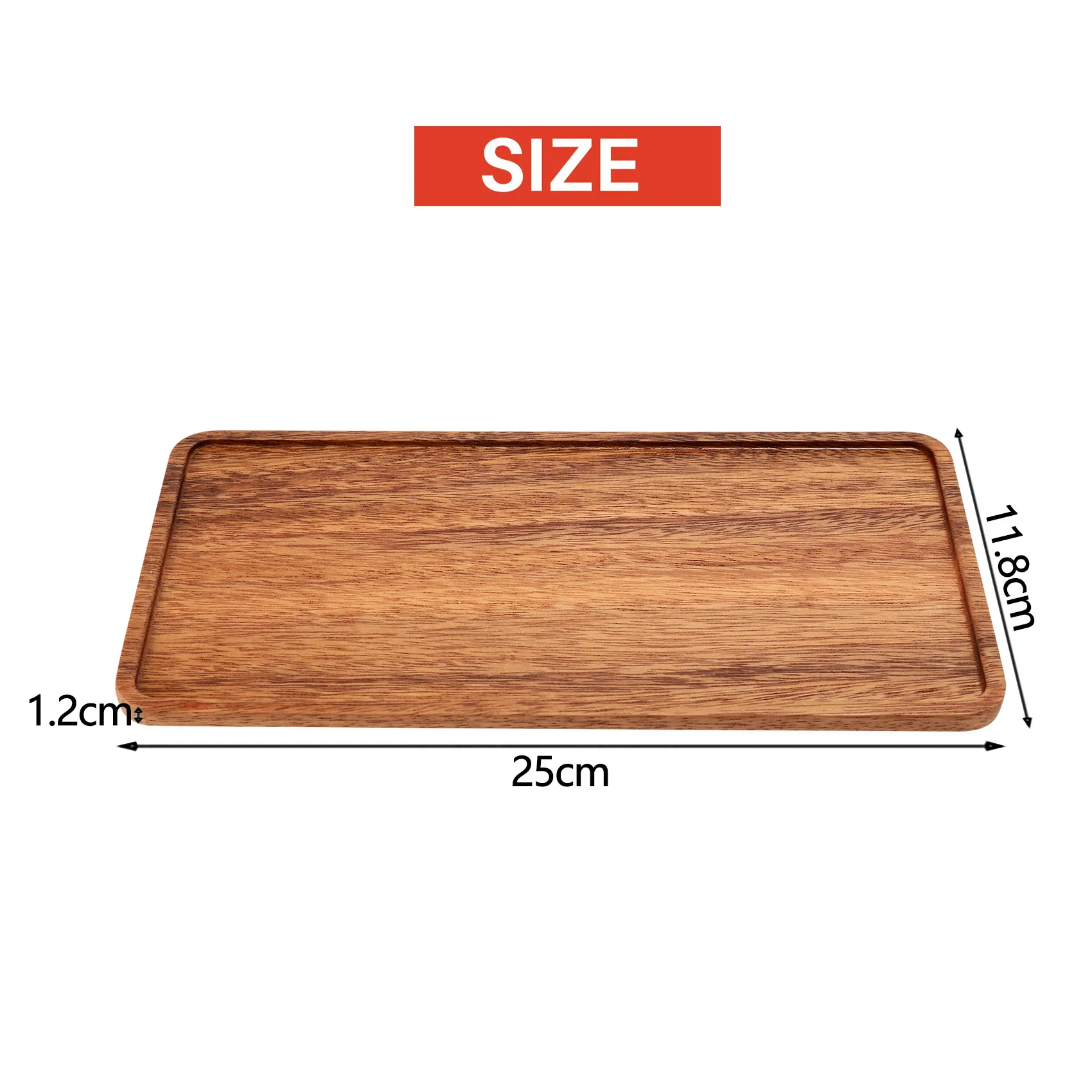 South American Walnut Tray, Solid Wood Wooden Afternoon Tea Tray, Fruit Tray, Coffee Shop Simple Snack Tray Highly Recommended