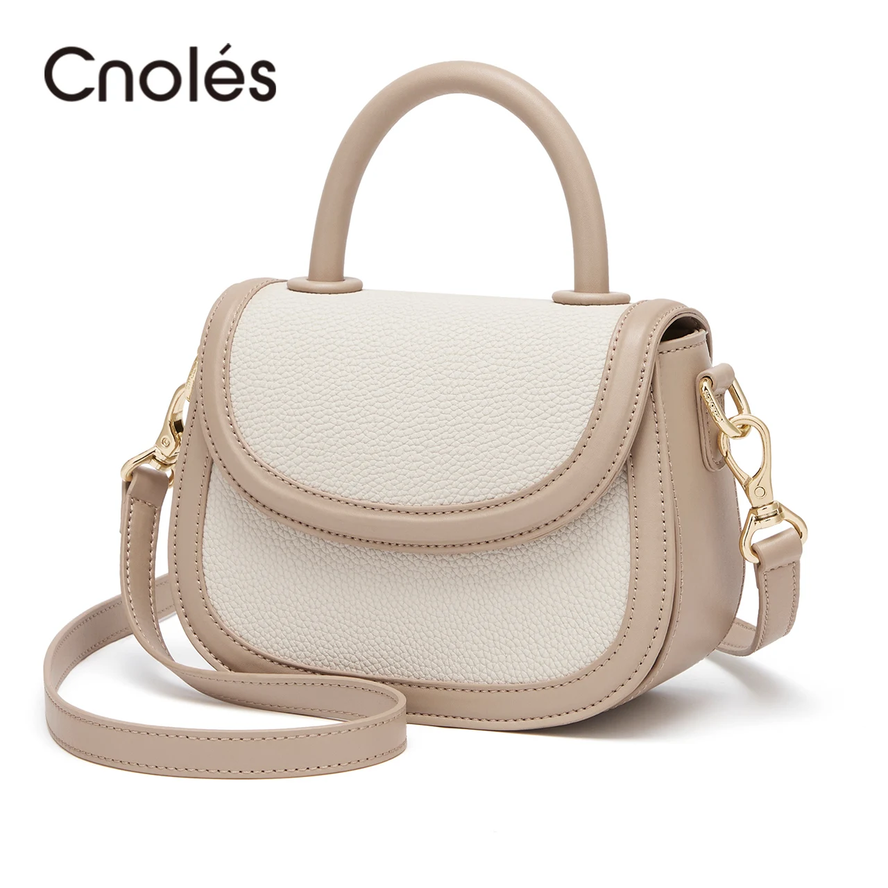 Cnoles Vintage Women Saddle Bag Fashion Shoulder Crossbody Bag Handbag Ladies Luxury Designer Female Top Handle Bag