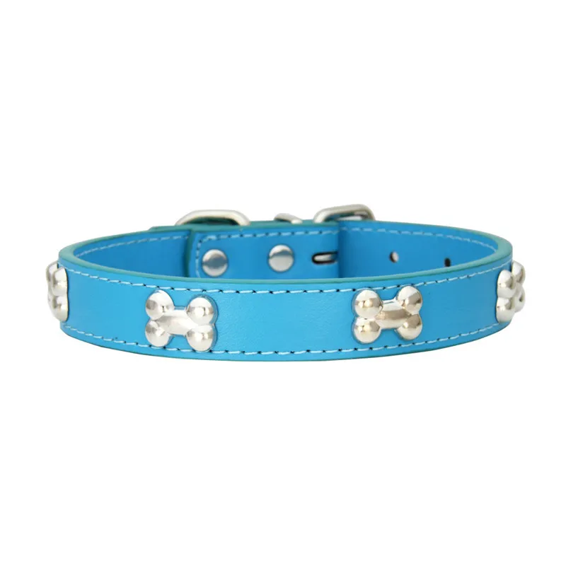 Bone Leather Durable Pet Dog Collars Puppy Pug Collars For Small Large Dog Chihuahua Cat Accessories Pet Collar For Small Dogs_voghion.com