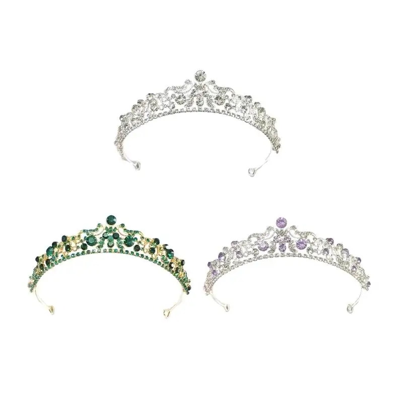 

A52E Sparkling Crowns Hairhoop for Formal Occasion Pageant and Bridal Shower Hiarhoop