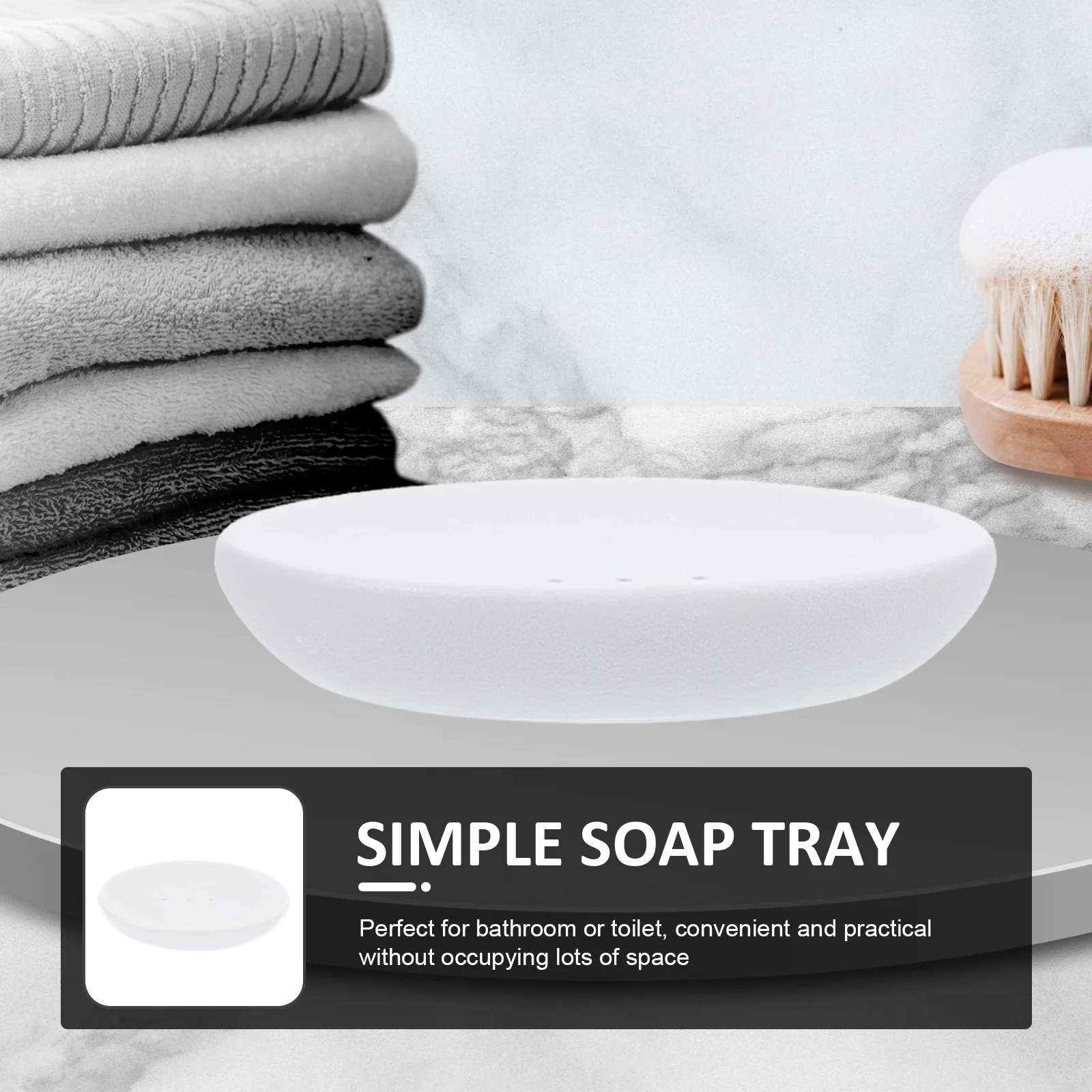 

Soap Dish Plate Tray Holder Household Portable Container Decorative Shower Storage Bathroom