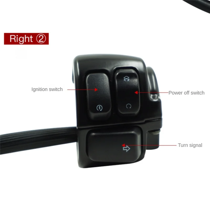 

For XL883 Sportster Dyna V-ROD Softail Motorcycle Handlebar Turn Signal Control Switch, 1 Inch 25Mm Replacement ,Black