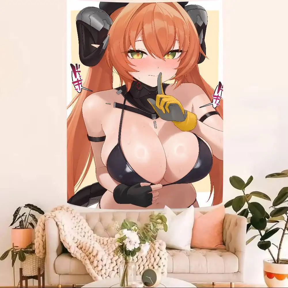 Hot Girl Orphie Zenless Zone Zero Gaming Tapestry Wall Hanging Art Decoration Aesthetic Background Cloth Birthday Gif