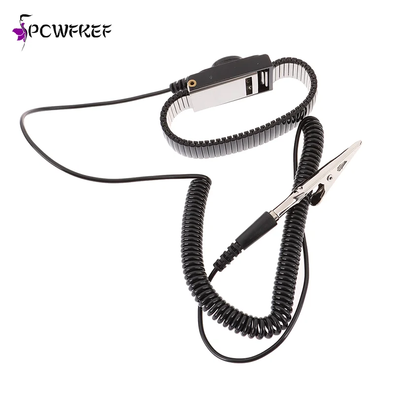 Pulsera antiestática, Cable de descarga ESD ajustable electrostático, correa para muñeca, pulseras antiestáticas, tobillera