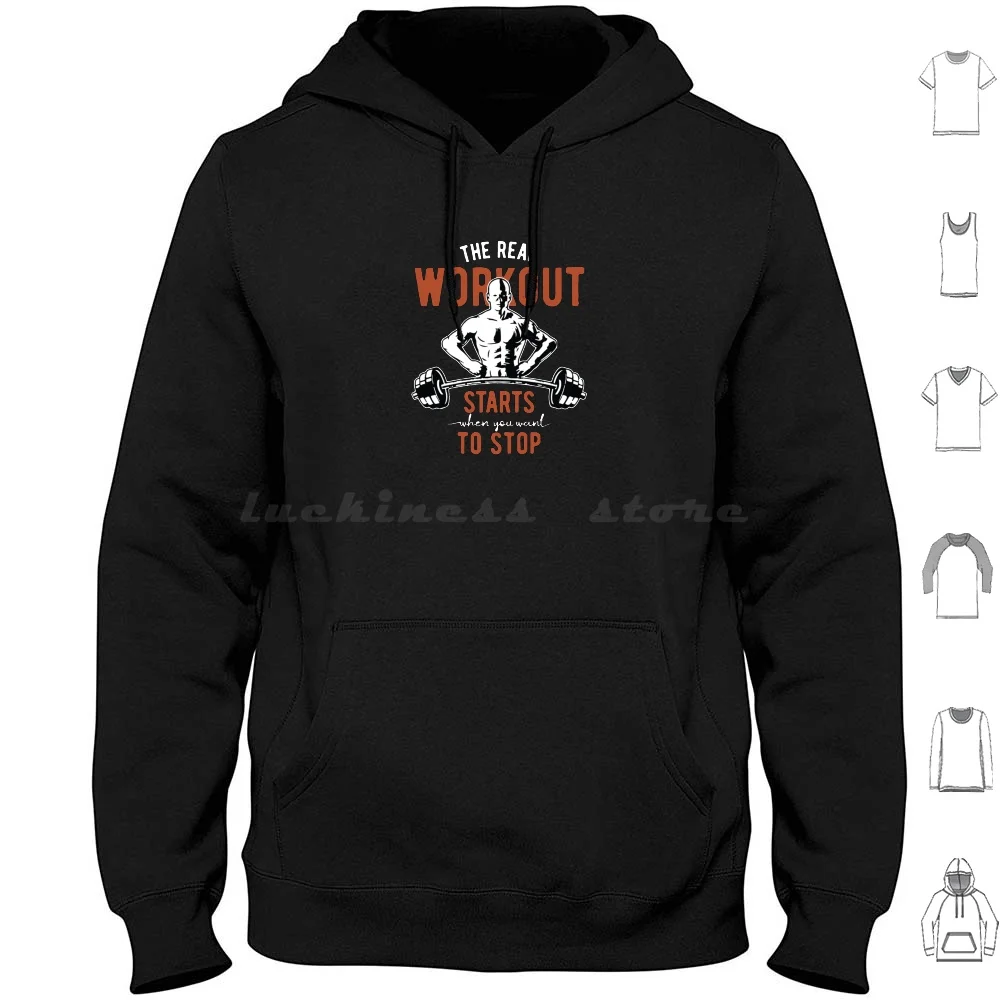 Real treino hoodies manga longa treino real treino real criativético ginásio fitness exercício levantamento do corretor de imóveis
