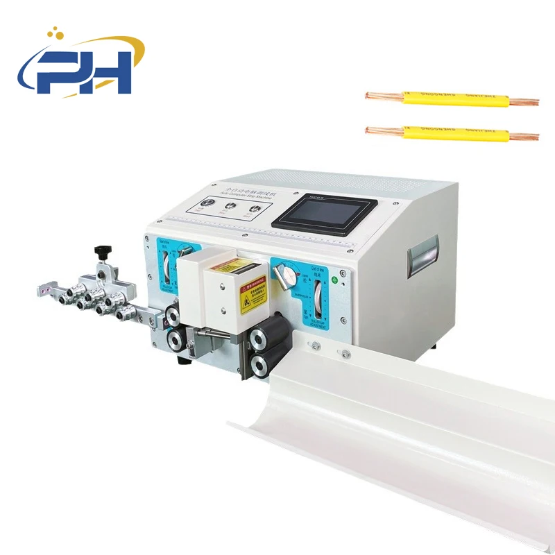 High Speed Double Wire Stripping Cutting Machine Automatic Cut Wire Strip Wire Machine