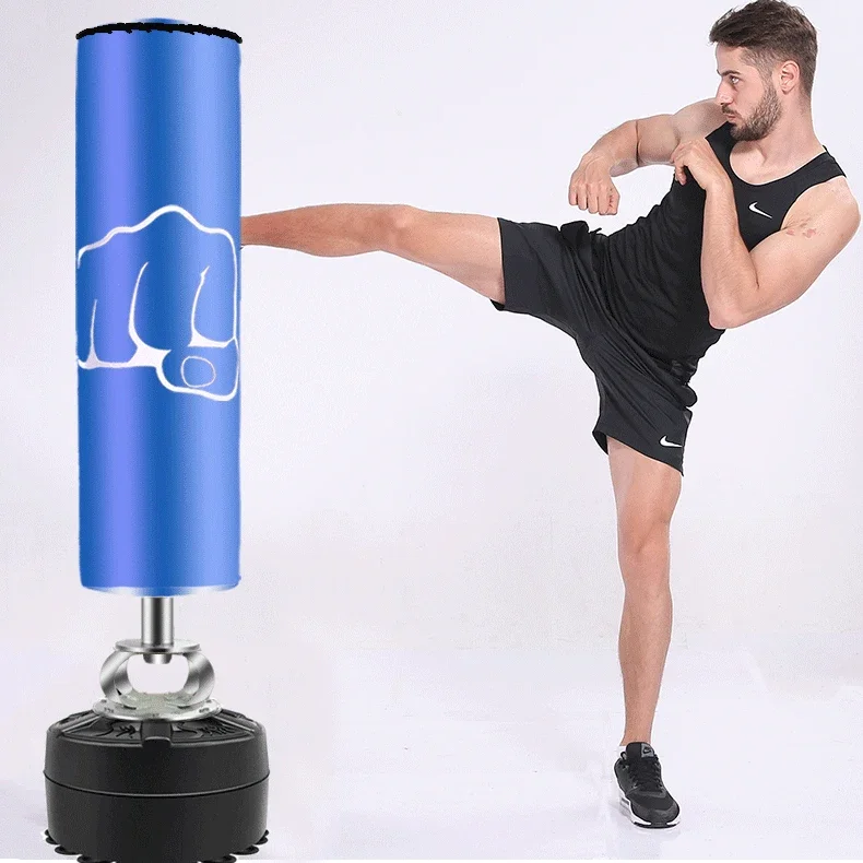 

Inflatable PVC Bob Punching Bag Standing Heavy Bag Customizable Size Boxing Equipment for Training Gym Use Water & Sand Filled