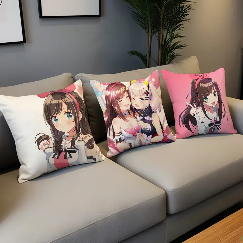 K-Kizuna cover Pillow artist Anime Musical Case Cushion Room Bedroom AI Sofa Living Backrest Car Square Headboard