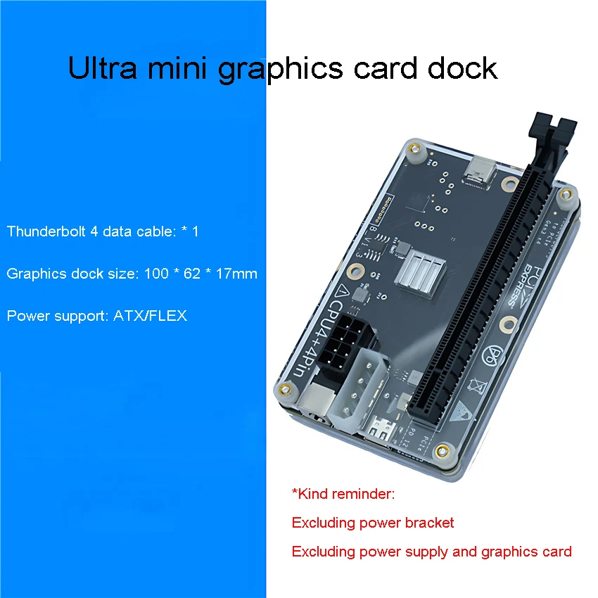 Thunderbolt 3/4 Graphics Card Dock External  DP Output External Video Card Dock For Laptop Mini PC Handheld Console