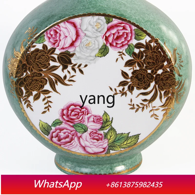 

Керамический декор с медной инкрустацией в виде попугая и ручной росписью пионами, украшение для входа.