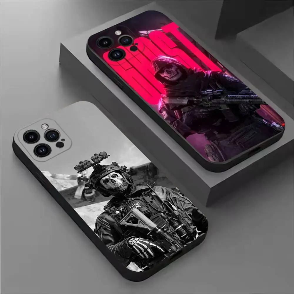 

COD Call Of Duty G-Ghost Phone Case For iPhone 16,15,14,13,12,11 Plus,Pro Max,XS,X,XR,SE,Mini,8,7,Soft Silicone Black Cover