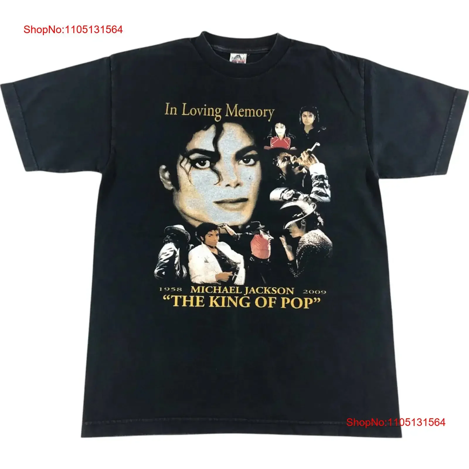 00'S ALSTYLE MICHAEL JACKSON band T shirt men's M equ vintage Washed Unisex Breathable Casual Comfortable Versatile Soft