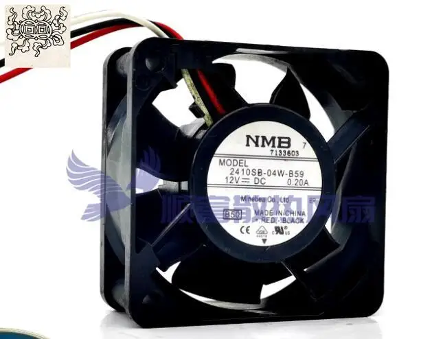 

Ltsf For NMB 2410SB-04W-B59 B50 DC 12V 0.20A 60x60x25mm 3-Wire Server Cooling Fan