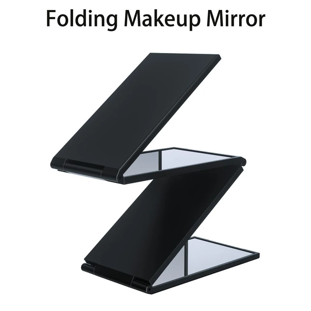 مرآة قابلة للتعديل قابلة للطي لتصفيف الشعر الذاتي ، مرآة 4 طرق ، دوران من الدرجة ، طية صغيرة محمولة ، مرآة حلاقة ، أدوات مكياج