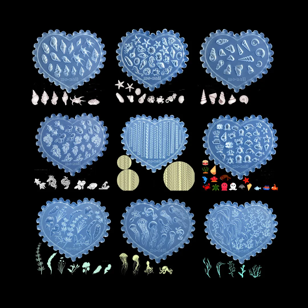 

MD105-190 New Arrivals 3d Carving Silica Gel Nail Mould DIY Manicure Deco By Silicone Nailart Mold Template Tools