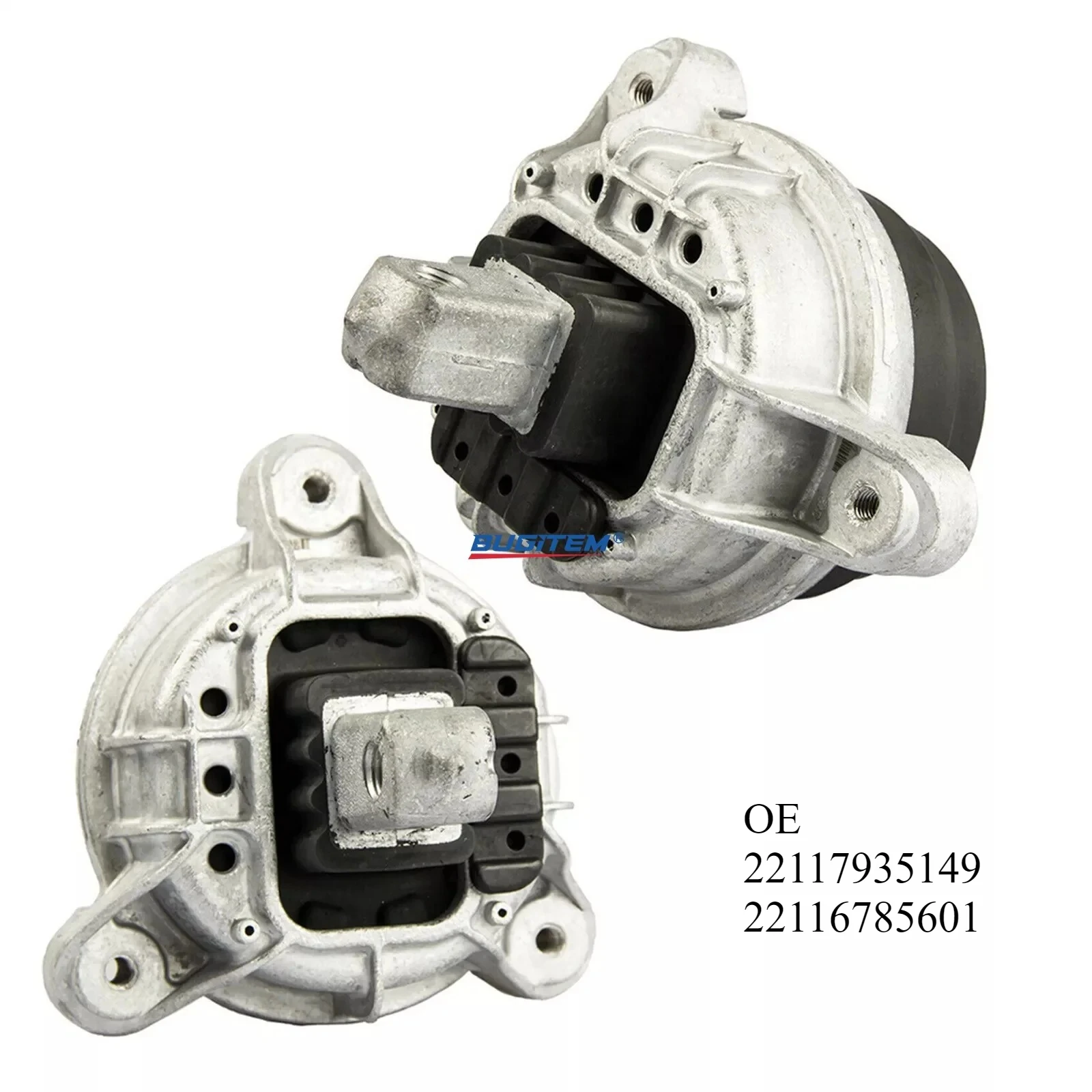 2Pc Front Left & Right Engine Motor Mounts Kit Set OE 22117935149 22116785601 For 2012-2016 BMW F10 528i 2.0L