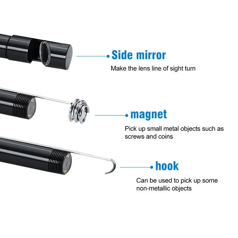 5.5MM TYPE-C USB Endoscope Camera Waterproof 6 LEDs Adjustable USB Android Flexible Inspection Borescope Cameras for Phone PC